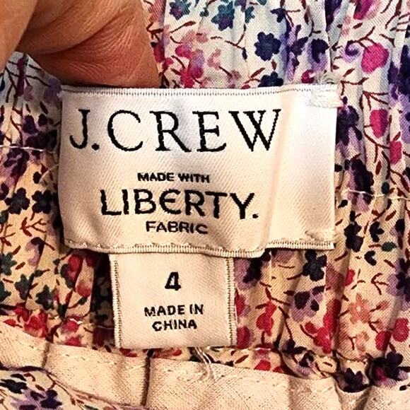 J Crew Pull-On Crop Pants with Pockets Liberty Phoebe Floral 4 - Picture 5 of 12